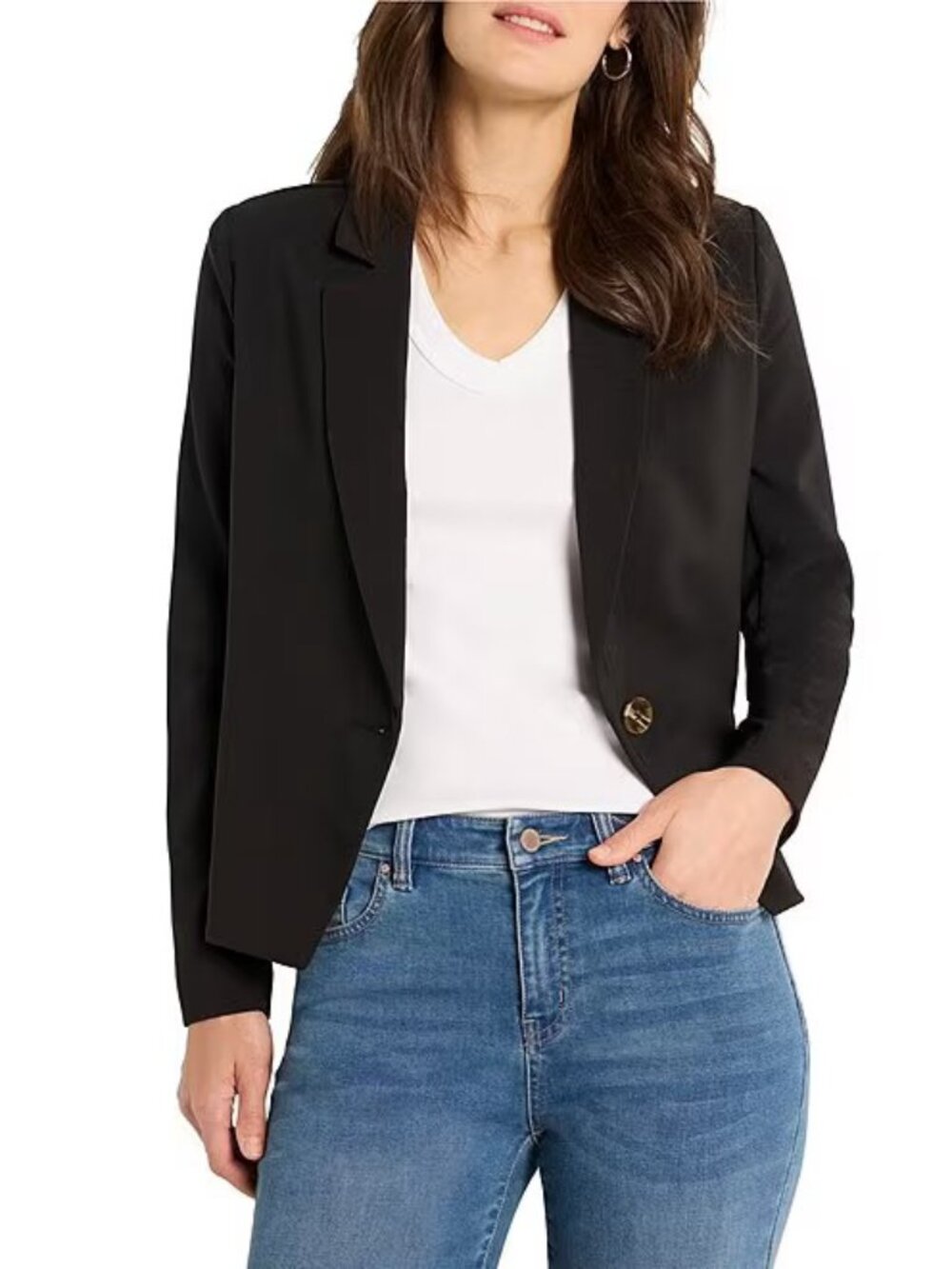 NIC + ZOE Stretch Suiting Notch Lapel Blazer Long Sleeve and High Rise Pants